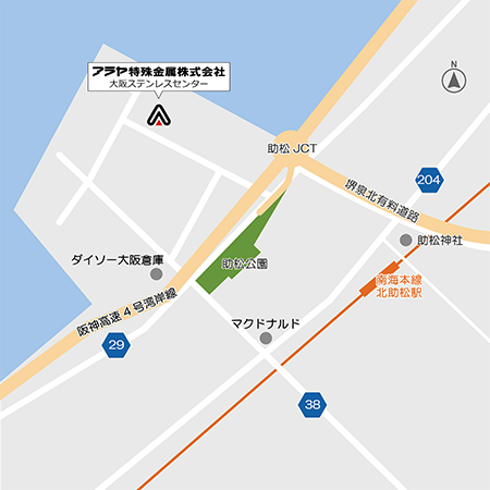 大阪ステンレスセンター地図